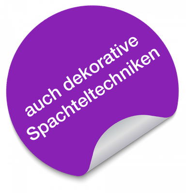 Aufkleber: auch dekorative Spachteltechniken